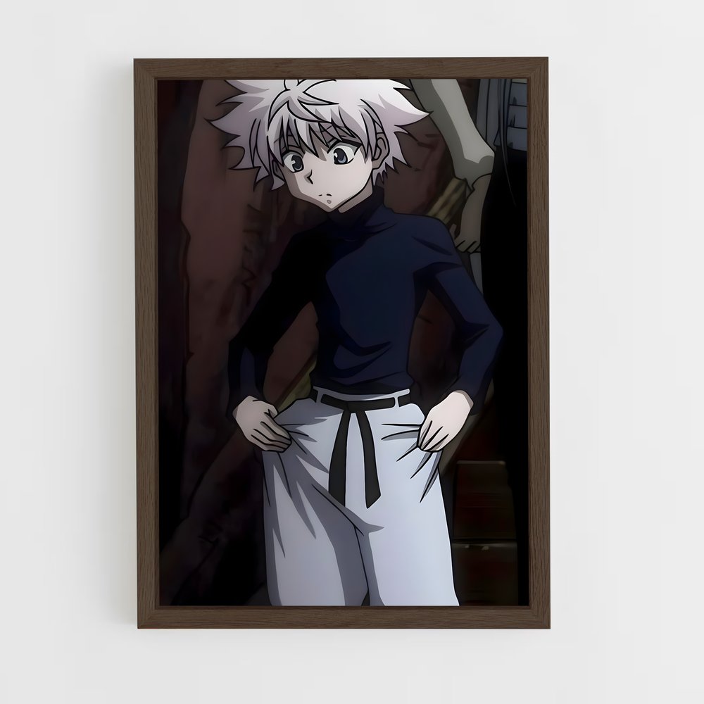 ap-killua zoldyck-3 cadre Bois foncé