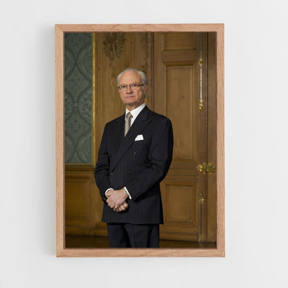 ap-king carl xvi gustaf-6 cadre Bois clair