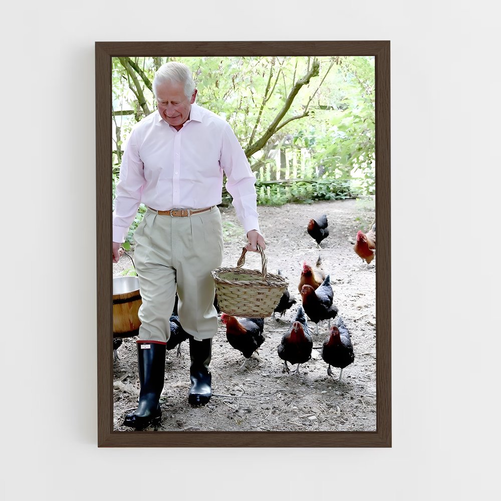 ap-king charles iii-11 cadre Bois foncé