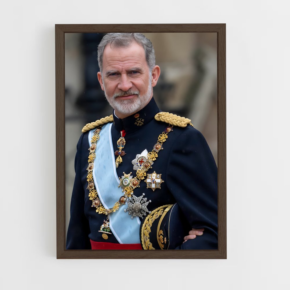 ap-king felipe vi-2 cadre Bois foncé