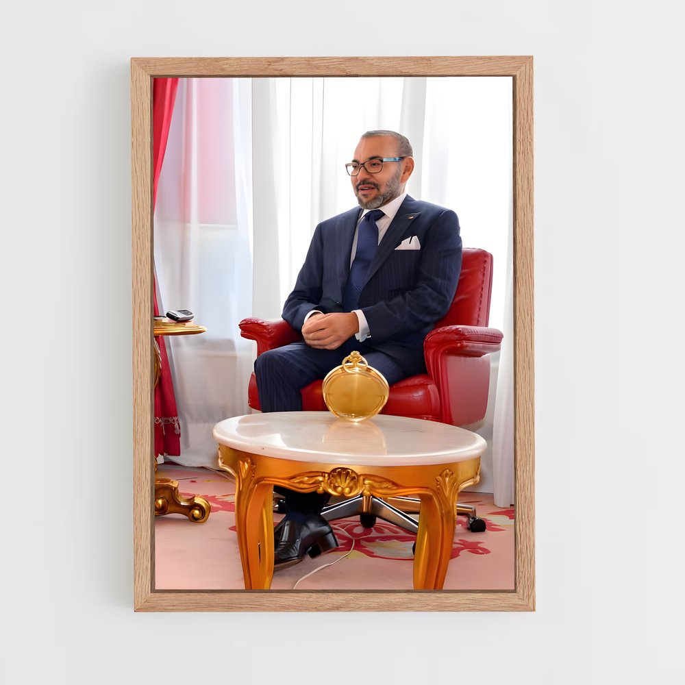 ap-king mohammed vi-4 cadre Bois clair