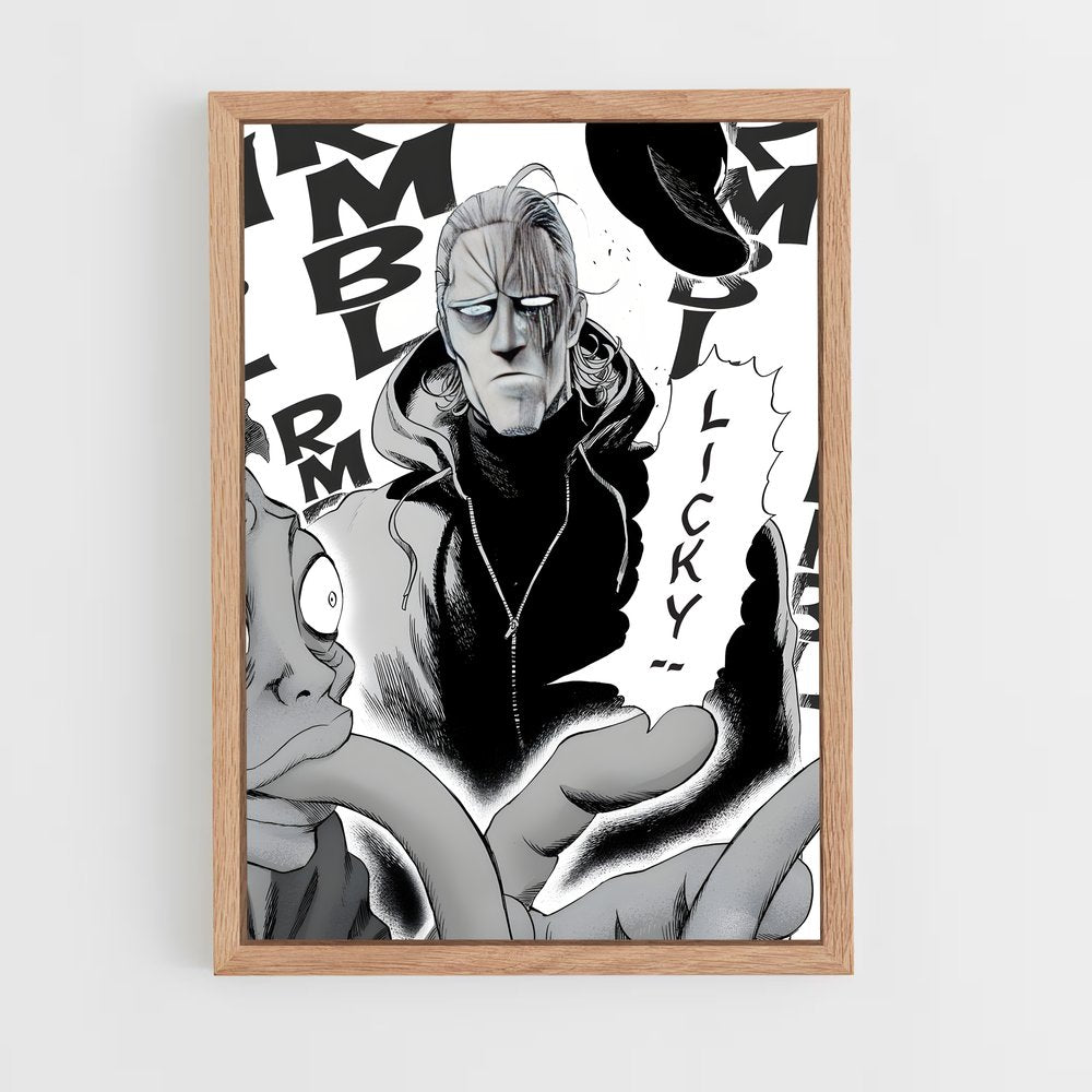 ap-king one punch man-10 cadre Bois clair