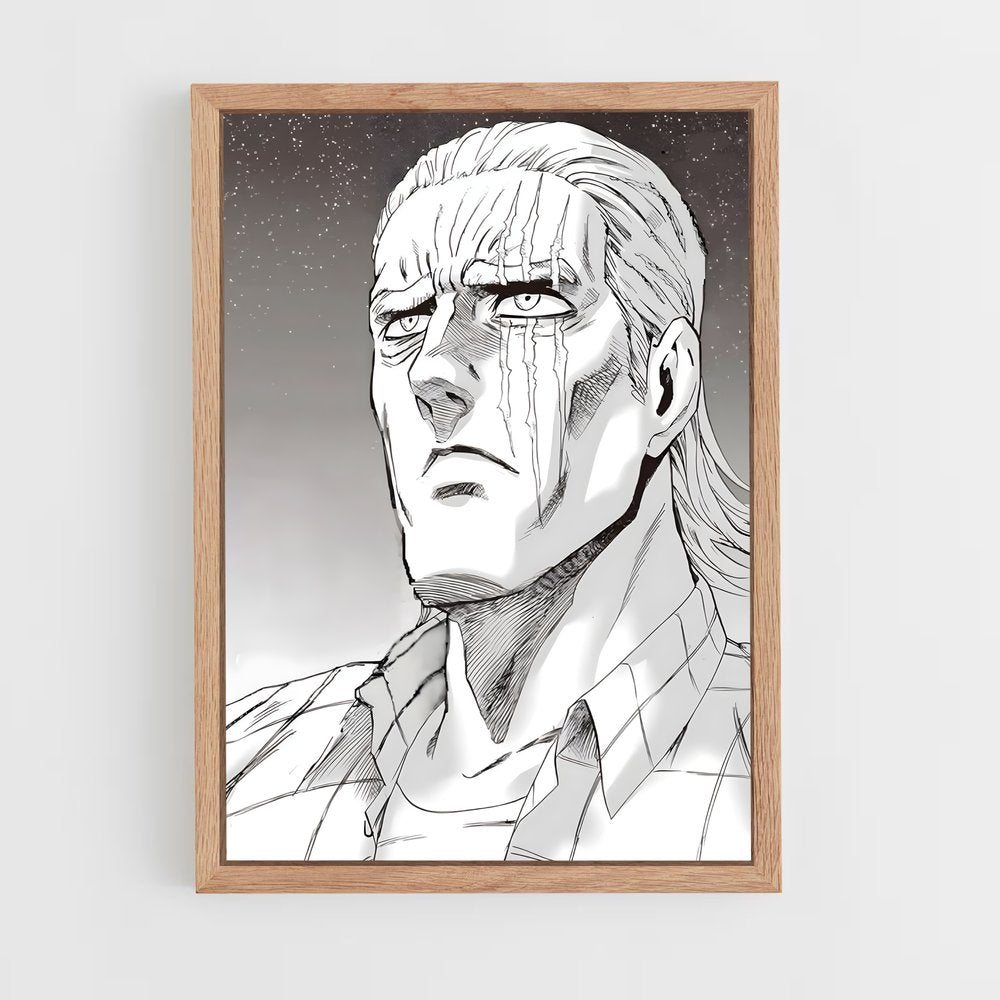 ap-king one punch man-11 cadre Bois clair