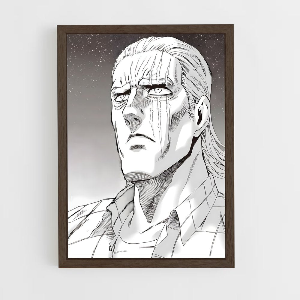 ap-king one punch man-11 cadre Bois foncé