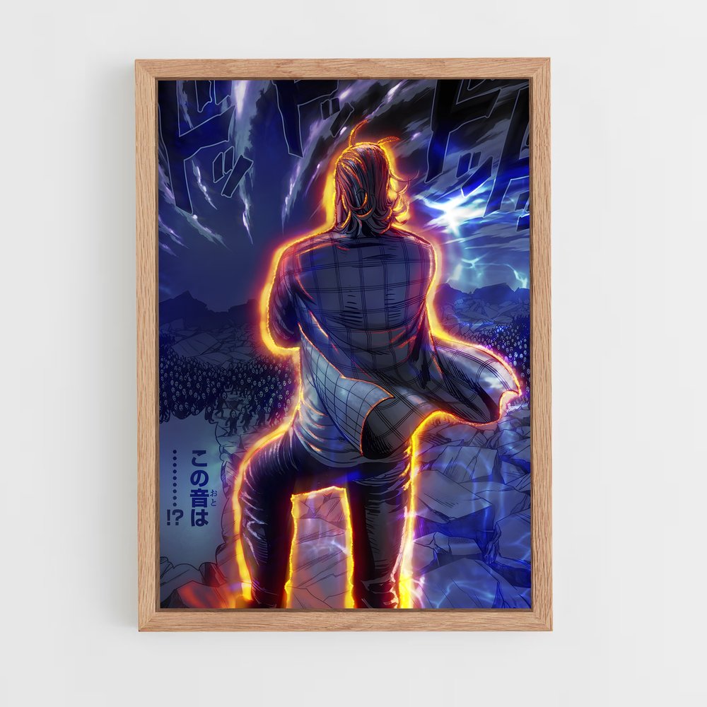 ap-king one punch man-3 cadre Bois clair