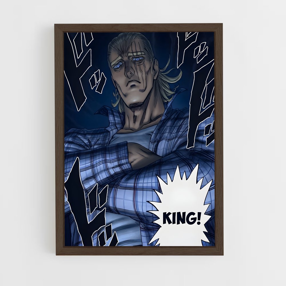 ap-king one punch man-4 cadre Bois foncé
