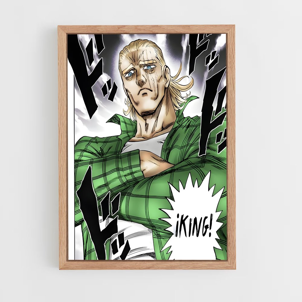 ap-king one punch man-7 cadre Bois clair