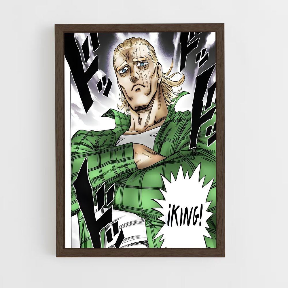 ap-king one punch man-7 cadre Bois foncé