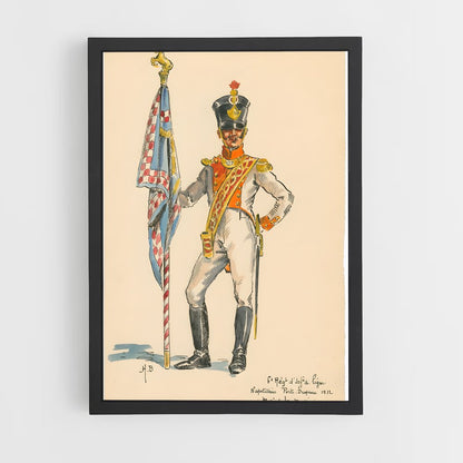 ap-kingdom of naples flag-1 cadre Noir