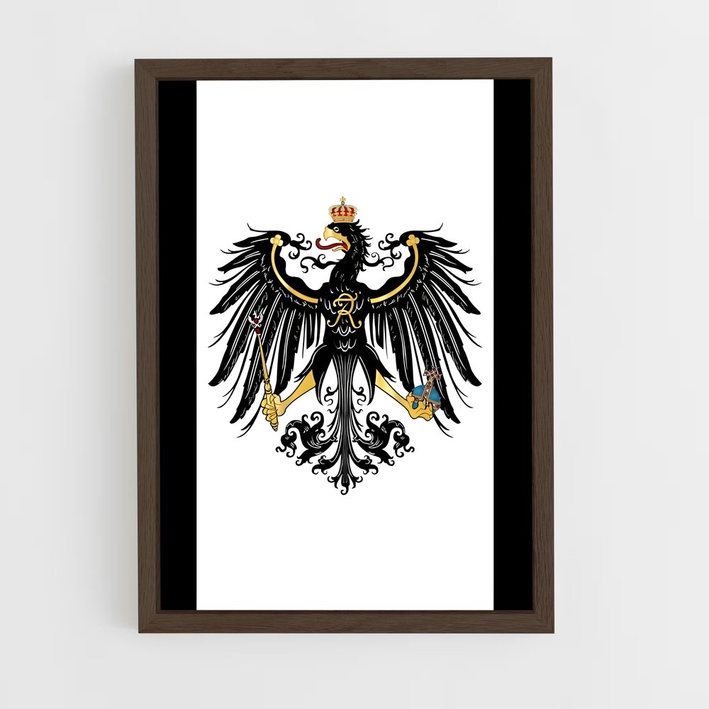 ap-kingdom of prussia flag-1 cadre Bois foncé