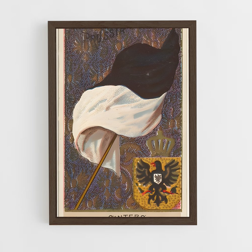 ap-kingdom of prussia flag-2 cadre Bois foncé
