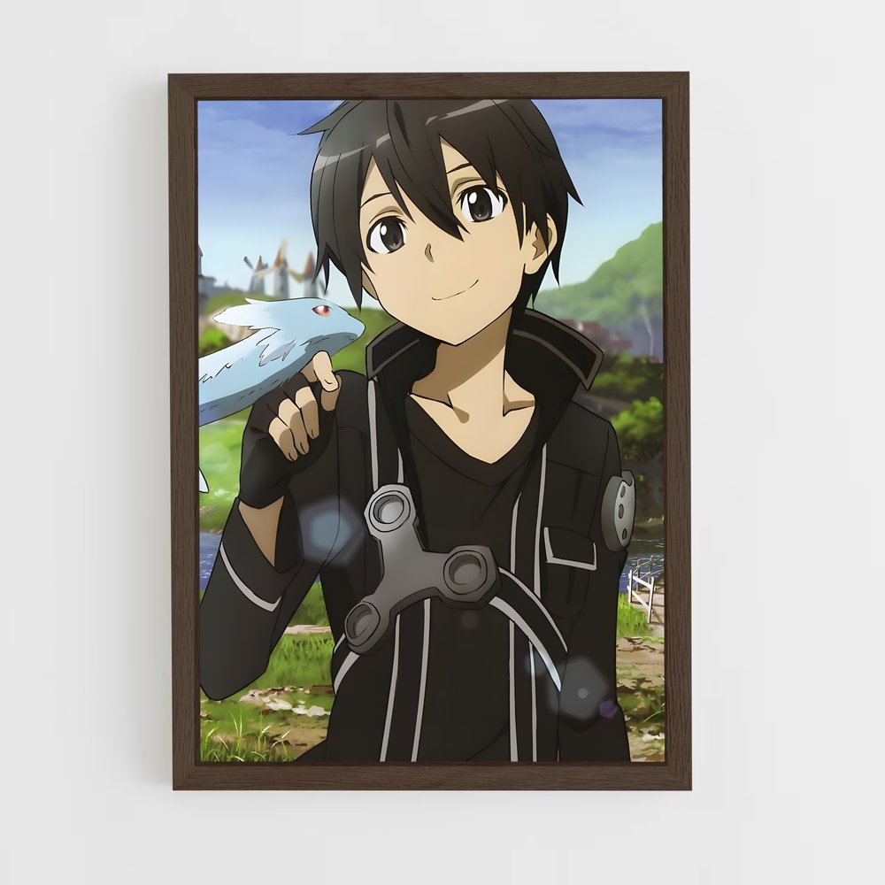 ap-kirito kazuto-13 cadre Bois foncé