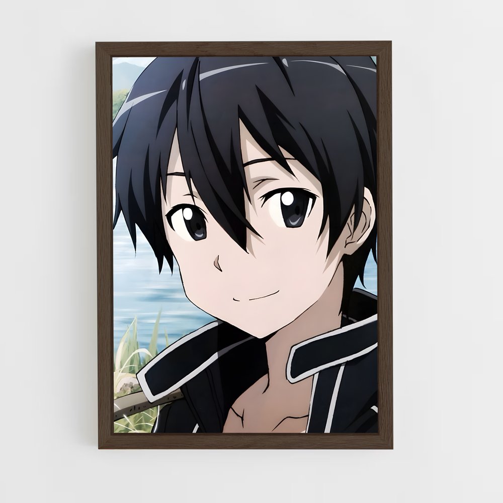ap-kirito kazuto-15 cadre Bois foncé