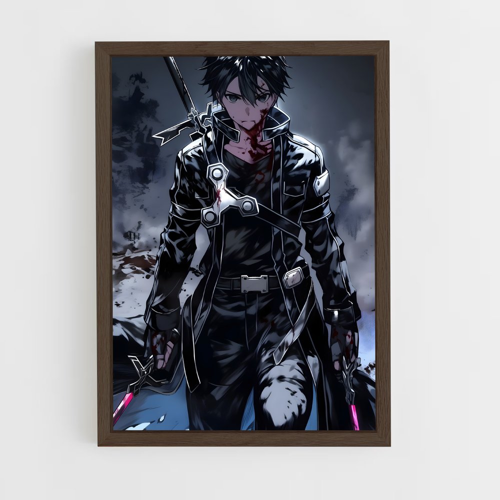 ap-kirito kazuto-2 cadre Bois foncé
