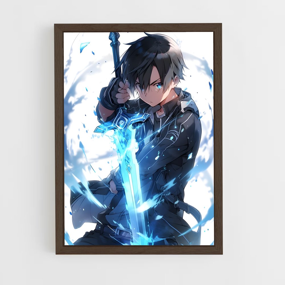 ap-kirito kazuto-5 cadre Bois foncé