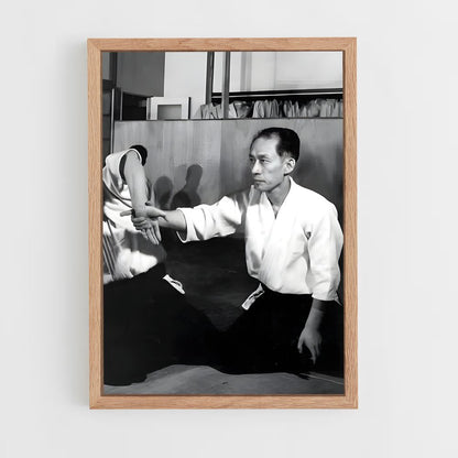 ap-kisshomaru ueshiba-2 cadre Bois clair