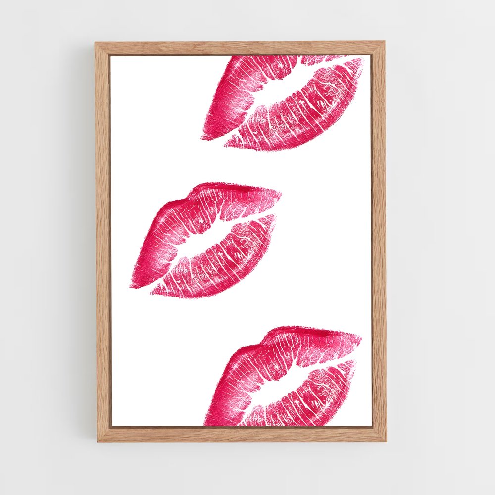 ap-kissing lips-2 cadre Bois clair
