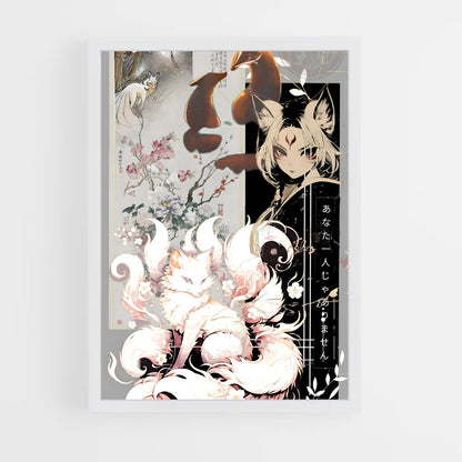 ap-kitsune-10 cadre Blanc