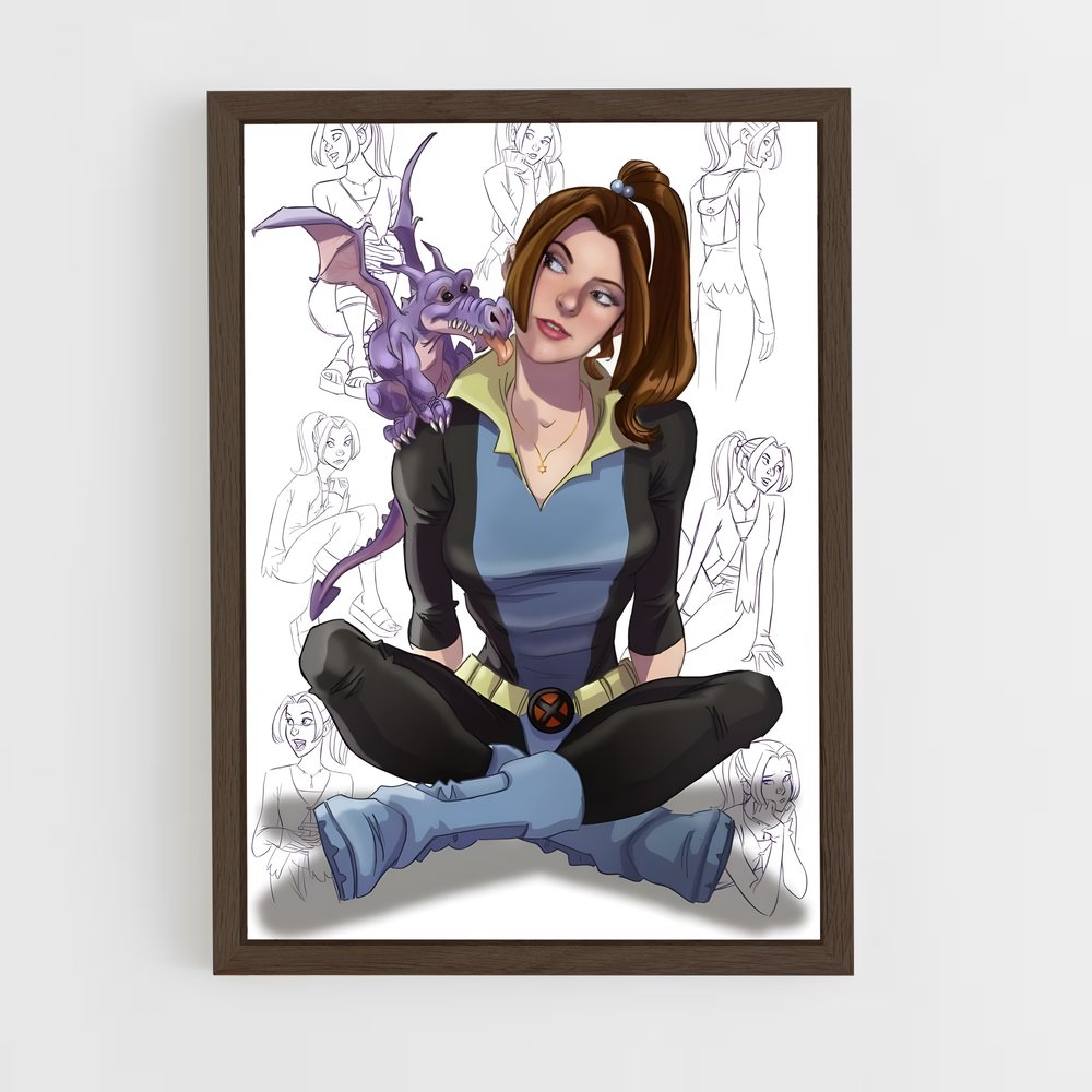 ap-kitty pryde-2 cadre Bois foncé