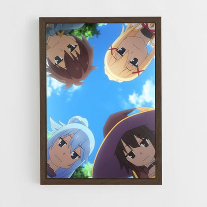 ap-konosuba-1 cadre Bois foncé