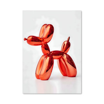 Poster Chien Ballon Rubis