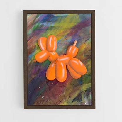 ap-koons balloon dog-1 cadre Bois foncé