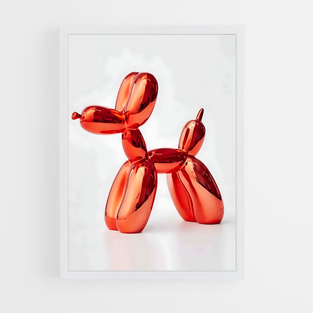 ap-koons balloon dog-2 cadre Blanc