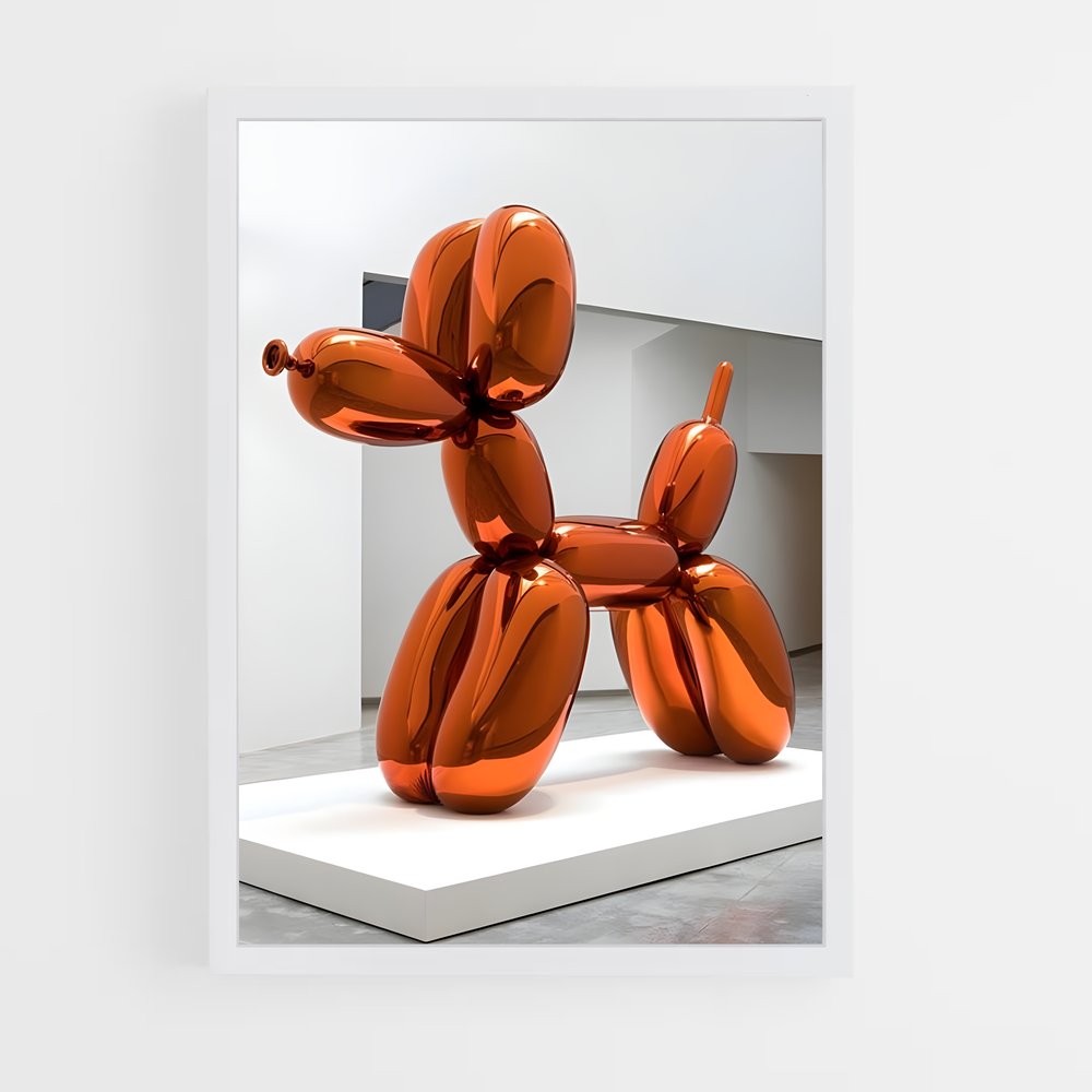 ap-koons balloon dog-3 cadre Blanc