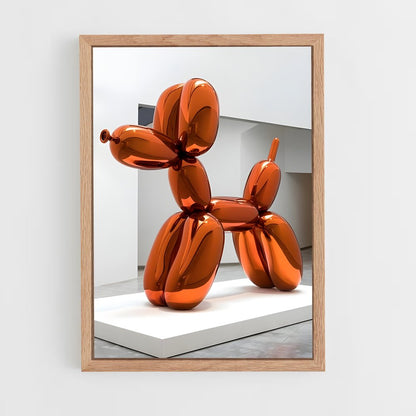 ap-koons balloon dog-3 cadre Bois clair