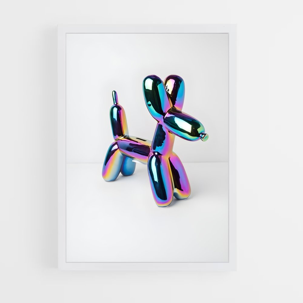 ap-koons balloon dog-4 cadre Blanc