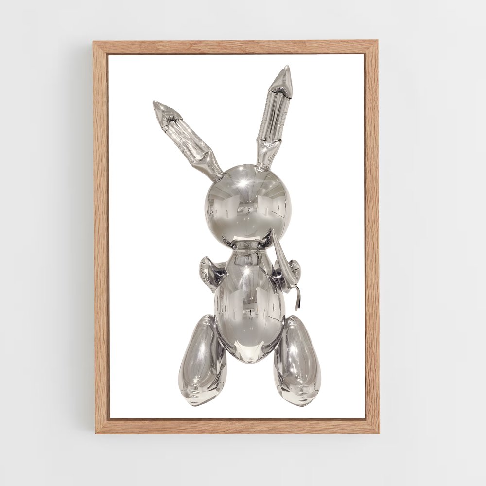 ap-koons rabbit-4 cadre Bois clair