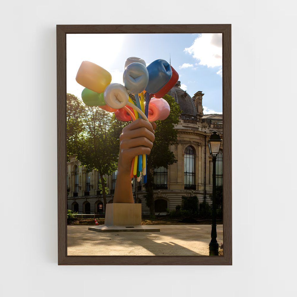 ap-koons tulips-1 cadre Bois foncé
