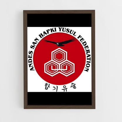 ap-korea hapkido federation-1 cadre Bois foncé