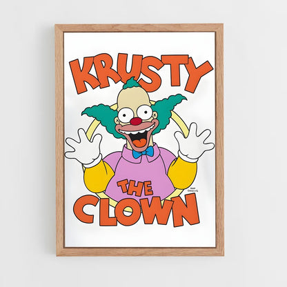 ap-krusty the clown-2 cadre Bois clair