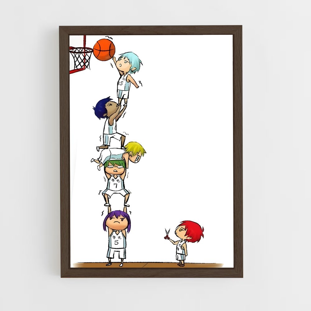ap-kuroko no basket-3 cadre Bois foncé