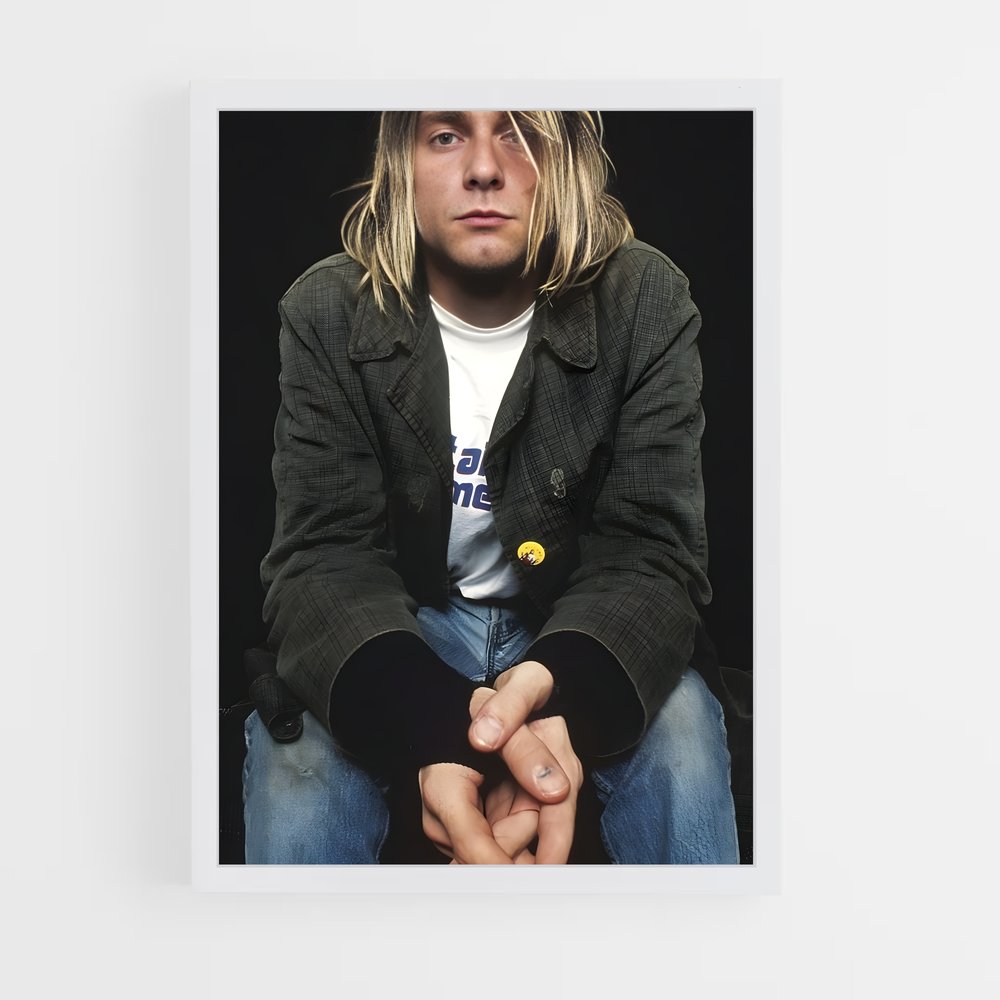 ap-kurt cobain-1 cadre Blanc