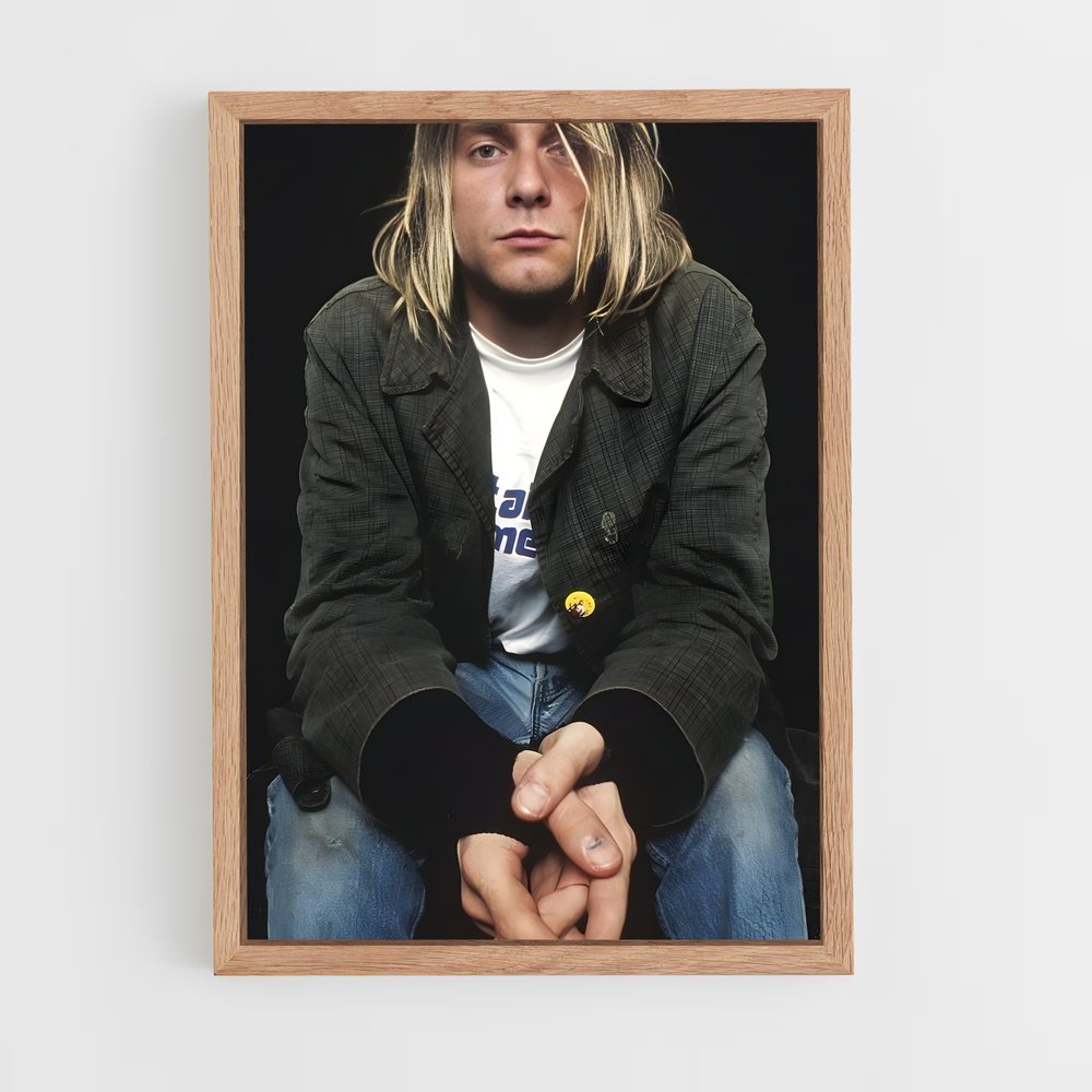 ap-kurt cobain-1 cadre Bois clair