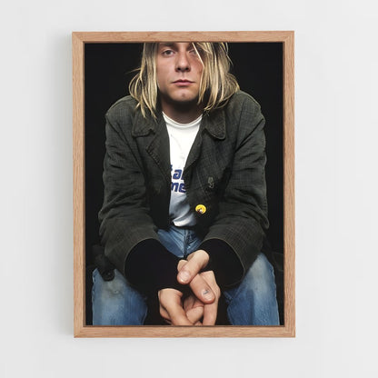 ap-kurt cobain-1 cadre Bois clair