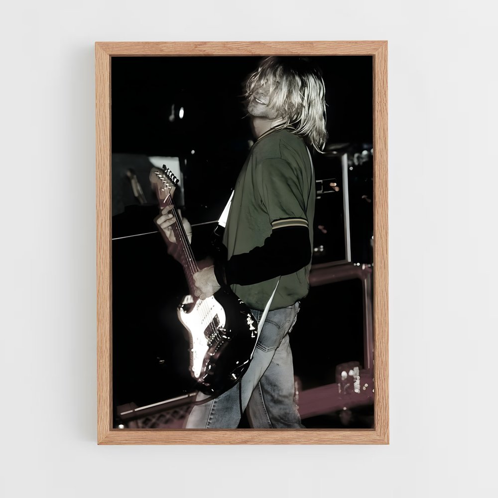 ap-kurt cobain-3 cadre Bois clair