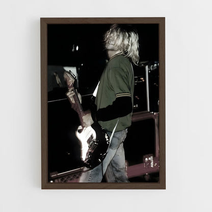 ap-kurt cobain-3 cadre Bois foncé