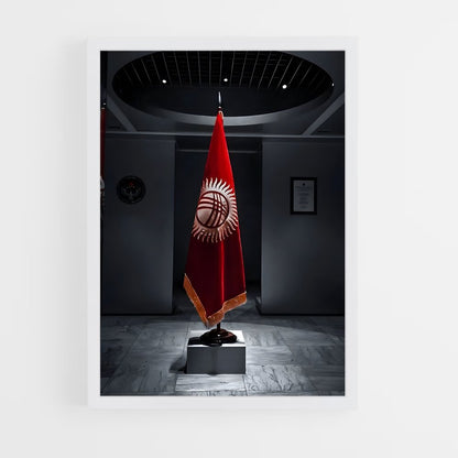 ap-kyrgyzstan flag-4 cadre Blanc