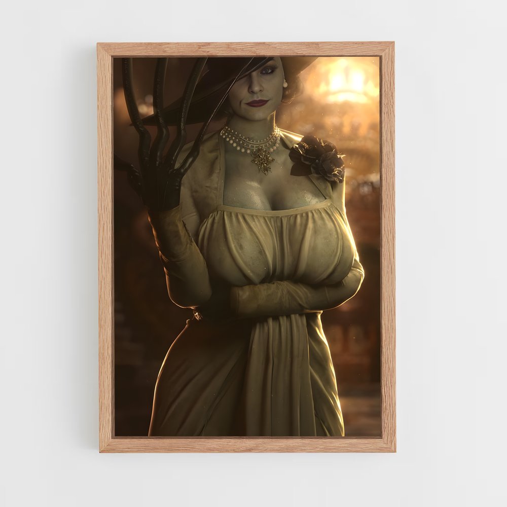 ap-lady dimitrescu-4 cadre Bois clair