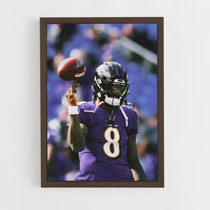 ap-lamar jackson-1 cadre Bois foncé