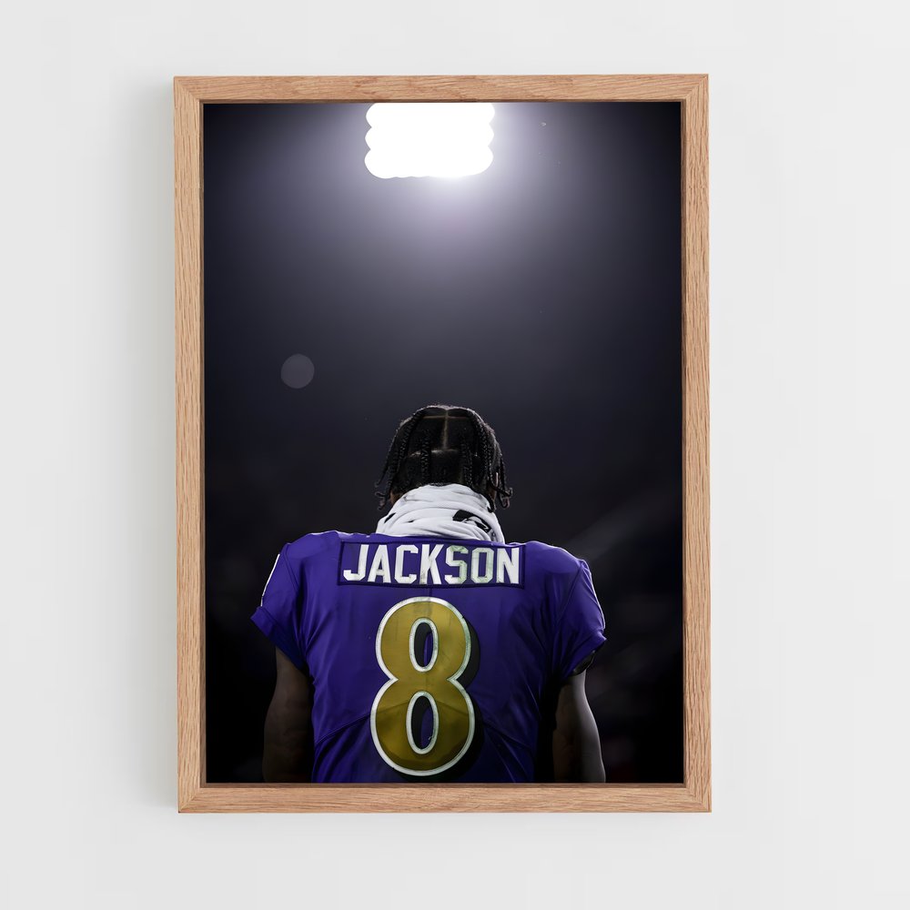 ap-lamar jackson-10 cadre Bois clair