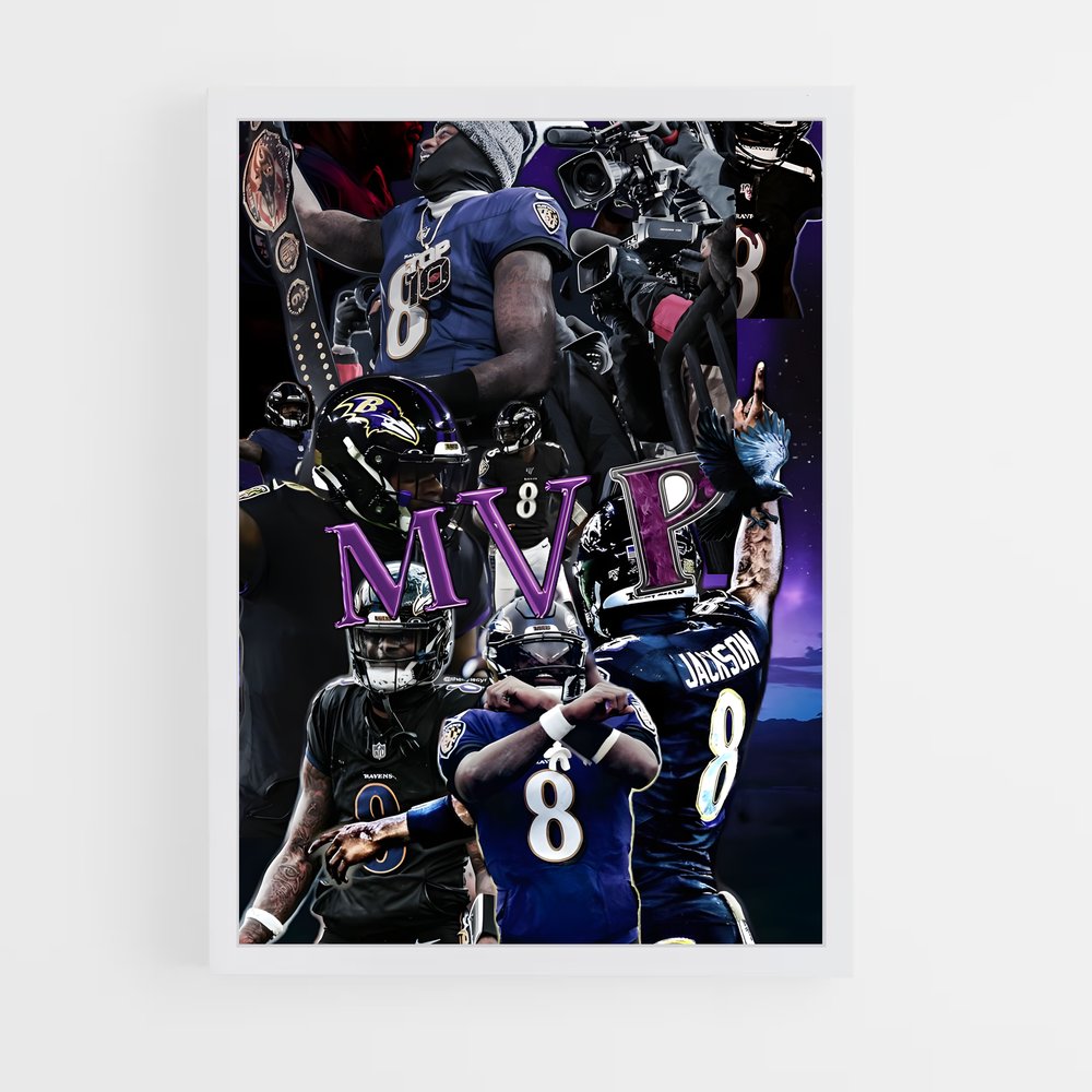 ap-lamar jackson-3 cadre Blanc