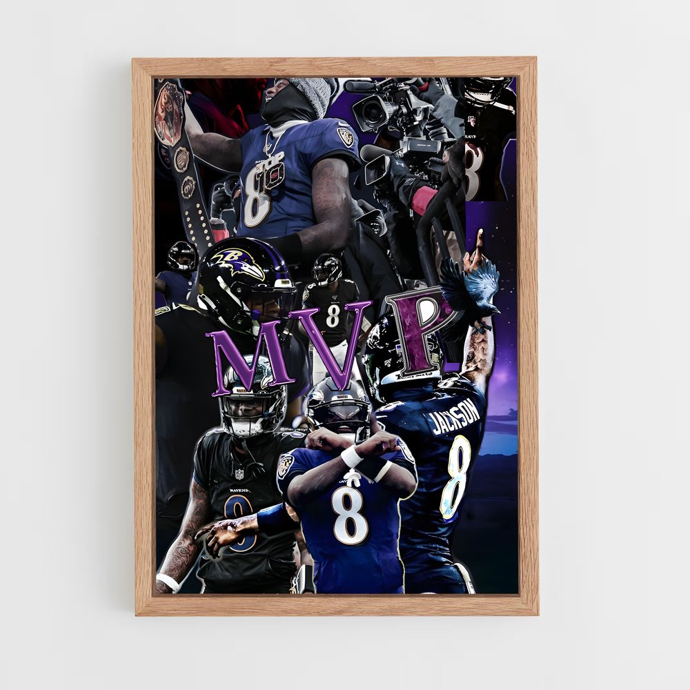 ap-lamar jackson-3 cadre Bois clair