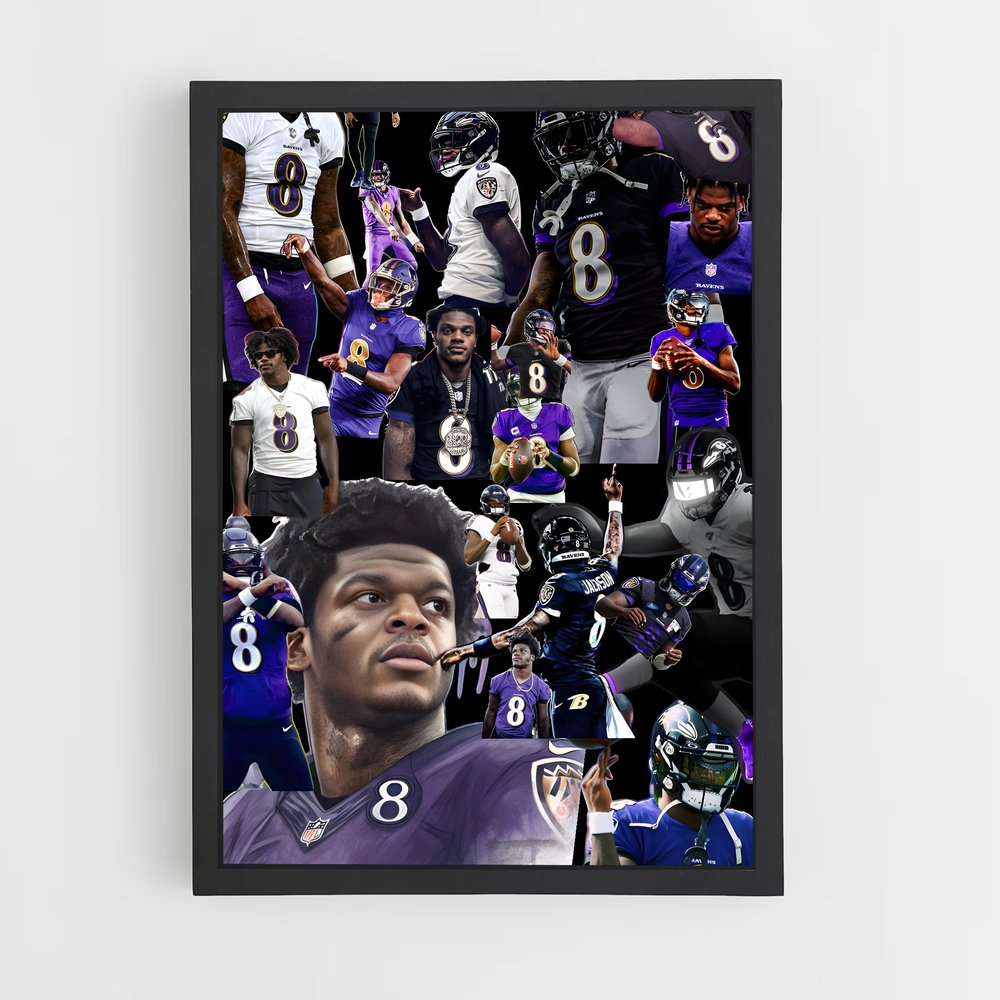 ap-lamar jackson-4 cadre Noir