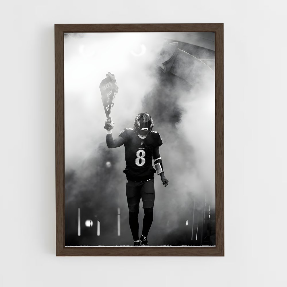 ap-lamar jackson-5 cadre Bois foncé