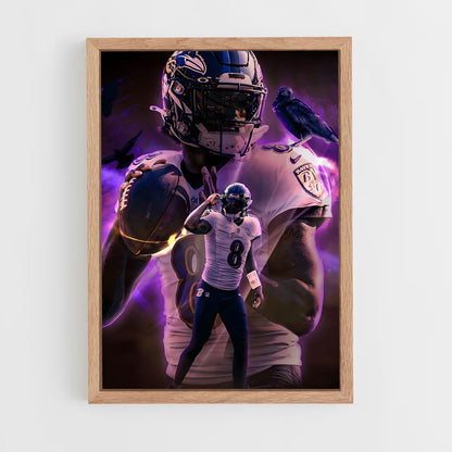 ap-lamar jackson-7 cadre Bois clair