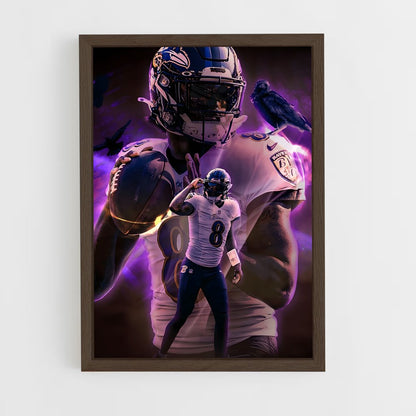 ap-lamar jackson-7 cadre Bois foncé